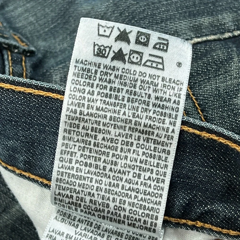 Levis 501 Jeans Men's 32x32 Blue Dark Wash Denim Button Fly Straight Leg Red Tab